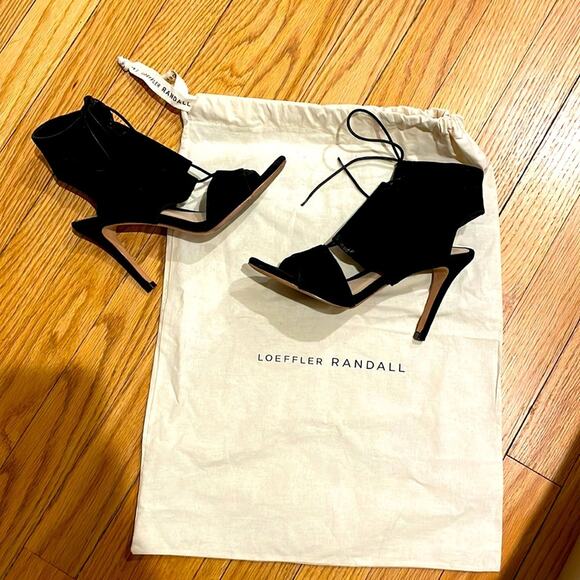 Loeffler Randall Scarlet black suede heels size 5B - Picture 4 of 11